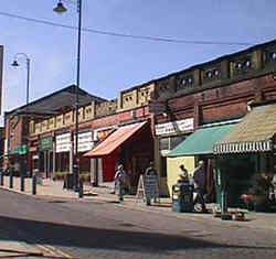 Shops opposite the Market Hall.