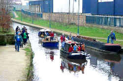 Entering Staley Wharf adjacent the High Street.